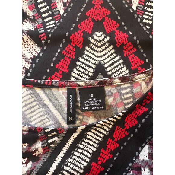 💖New Directions Womens Geometric Patterned Tunic Top S - Picture 6 of 7